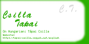 csilla tapai business card